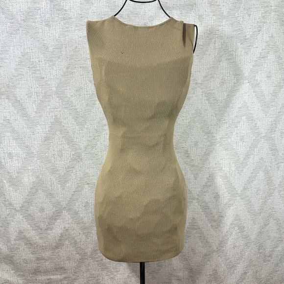Wilfred Free by Aritzia ribbed cutout dress in heather bone size XS - Picture 7 of 8
